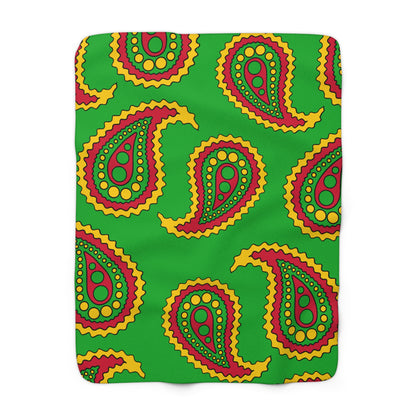 Sao Tome And Principe Retro Paisley Blanket Throw