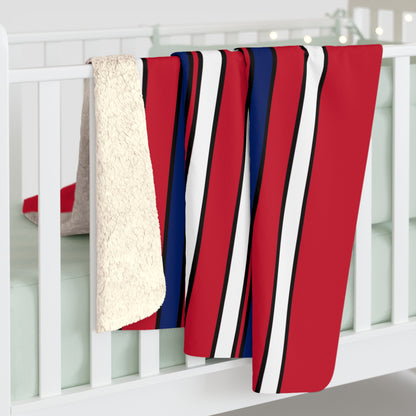 Saint Helena, Ascension And Tristan Da Cunha Retro Stripes Blanket Throw
