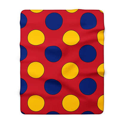 Venezuela Retro Polka Dots Blanket Throw