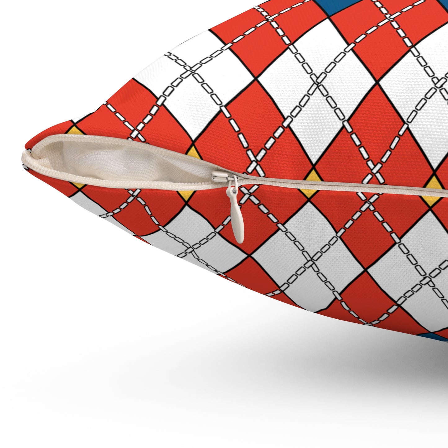 Kiribati Retro Argyle Cushion Pillow