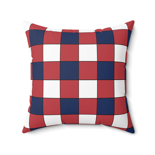 United States Minor Outlying Islands Retro Check Cushion Pillow