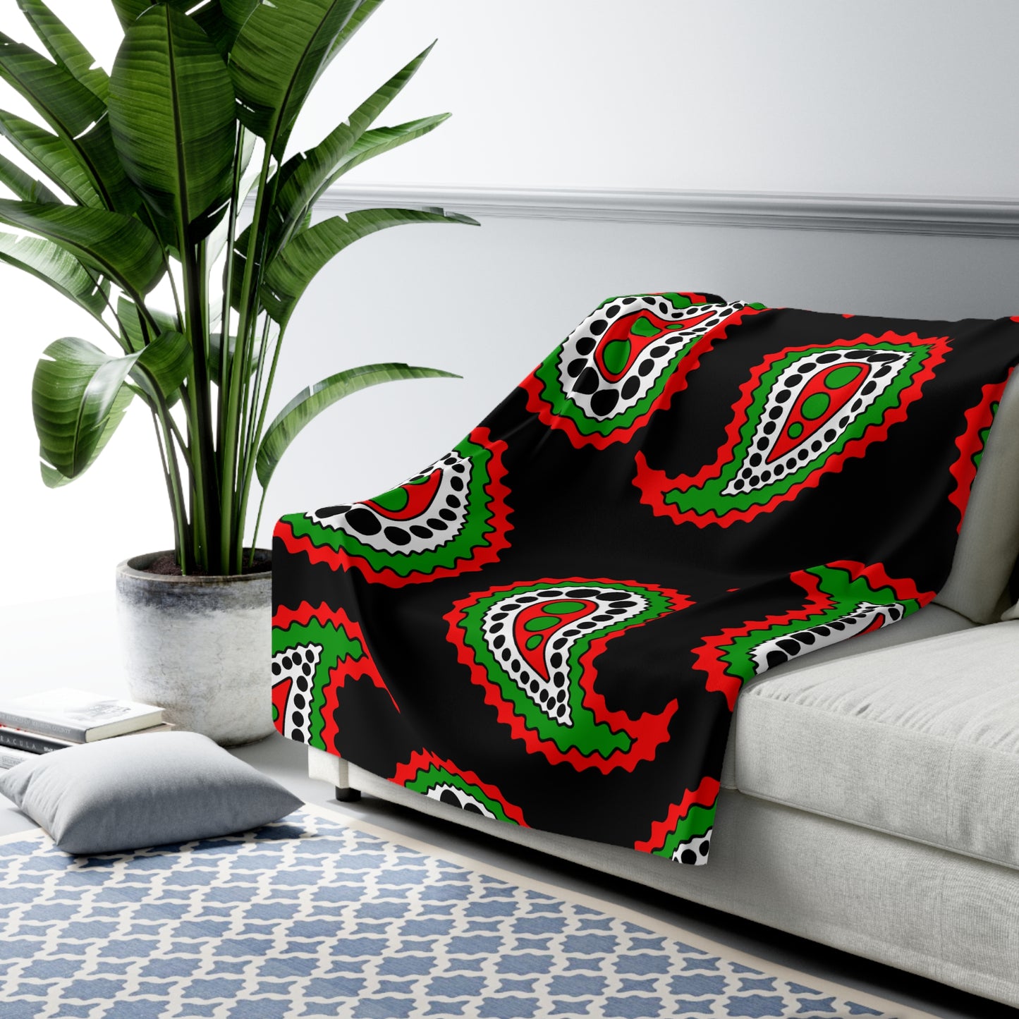 Sudan Retro Paisley Blanket Throw