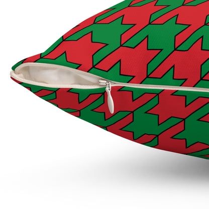 Turkmenistan Retro Houndstooth Cushion Pillow