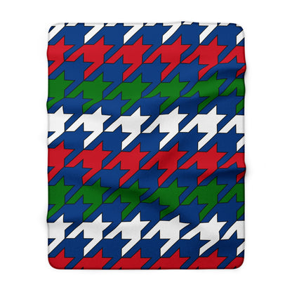 Belize Retro Houndstooth Blanket Throw