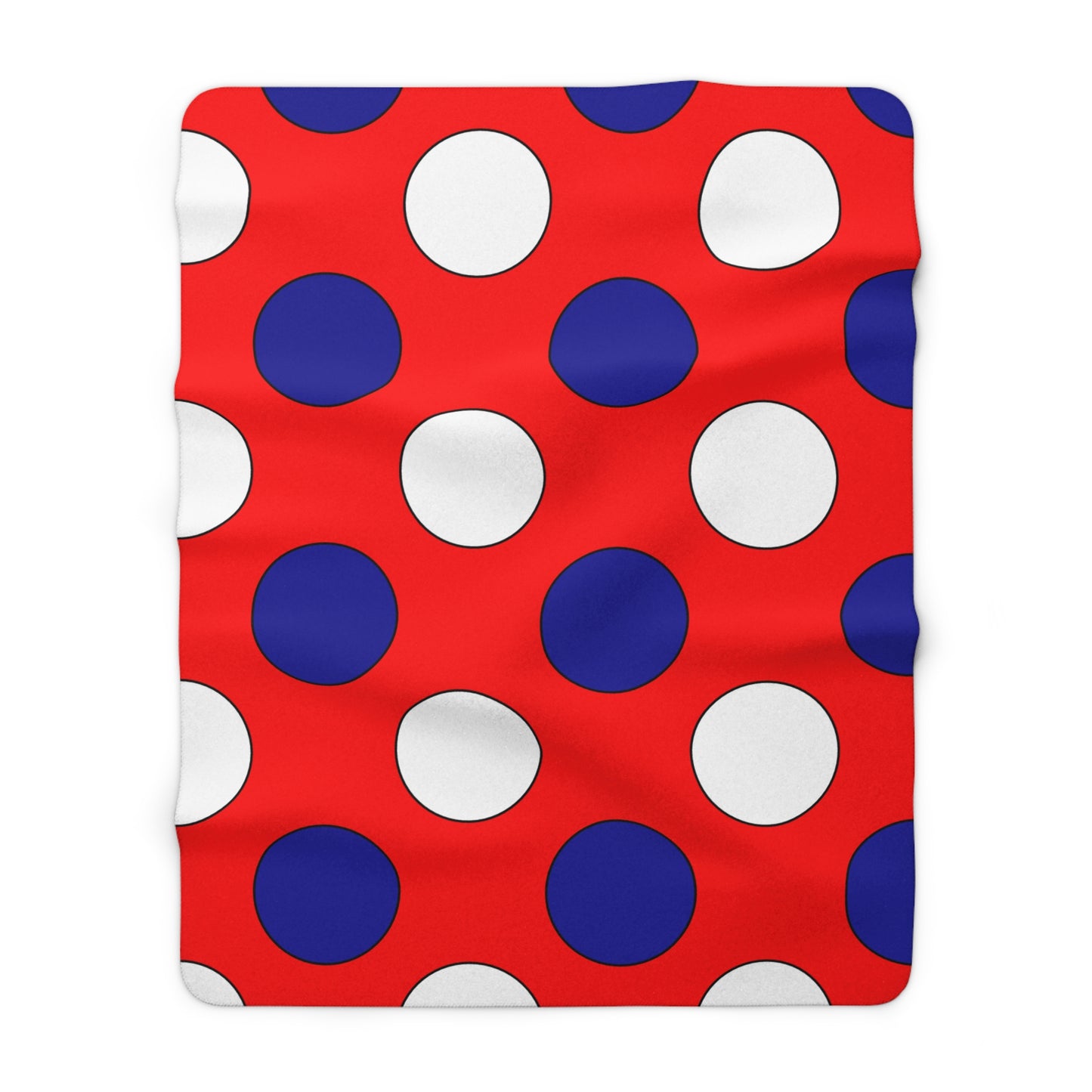 Croatia Retro Polka Dots Blanket Throw