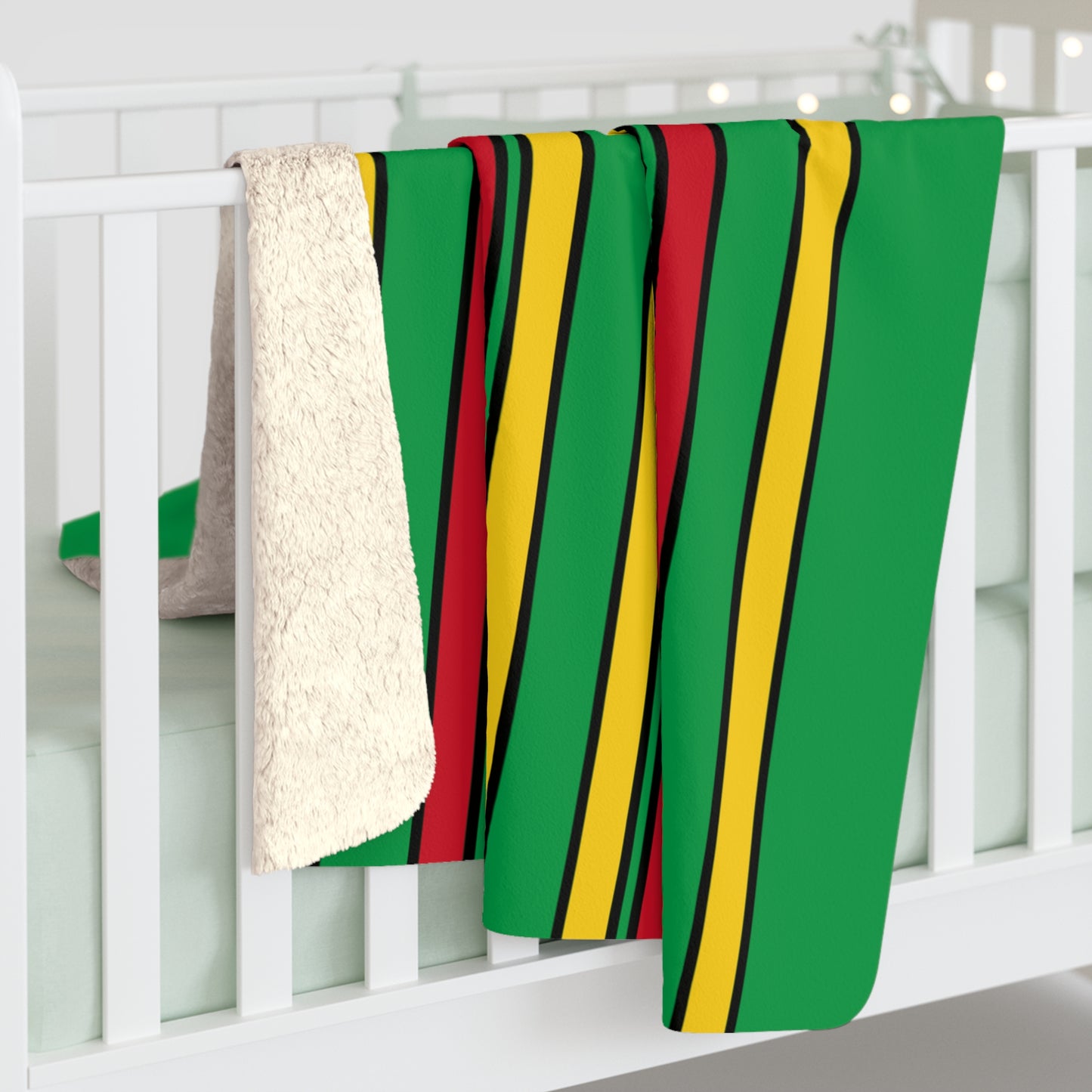 Guinea Bissau Retro Stripes Blanket Throw