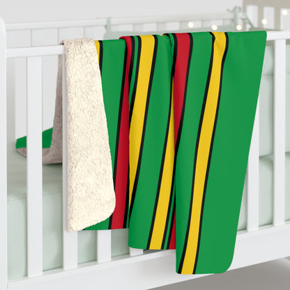 Guinea Bissau Retro Stripes Blanket Throw