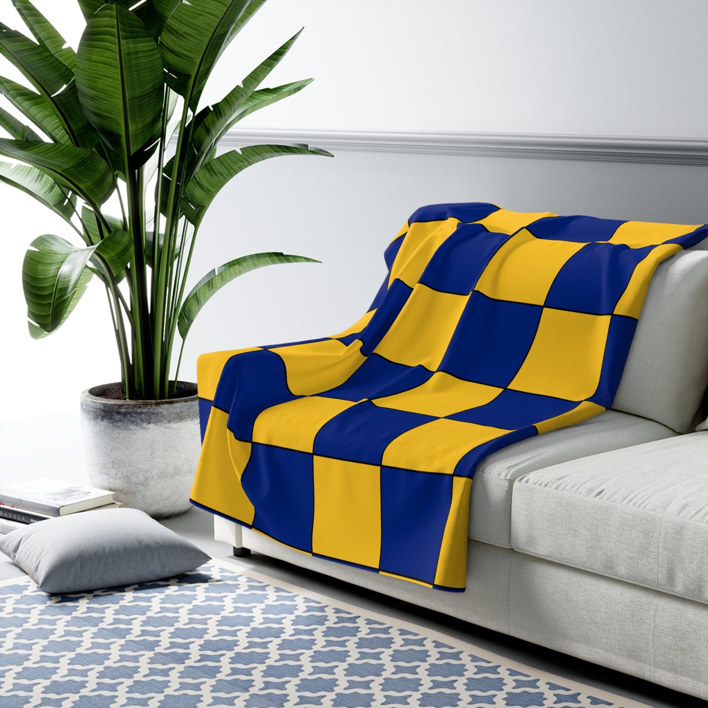 Barbados Retro Check Blanket Throw
