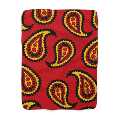 Timor Leste Retro Paisley Blanket Throw