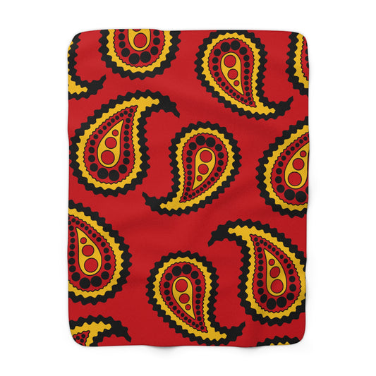 Timor Leste Retro Paisley Blanket Throw