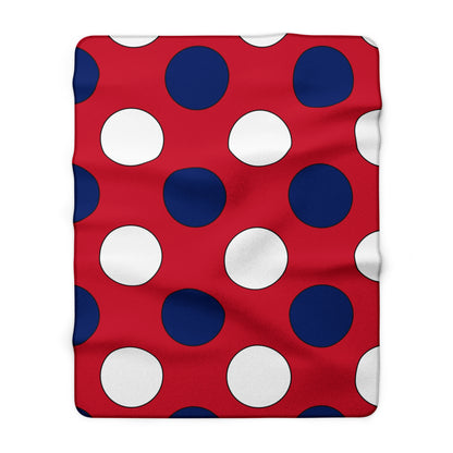 Saint Helena, Ascension And Tristan Da Cunha Retro Polka Dots Blanket Throw