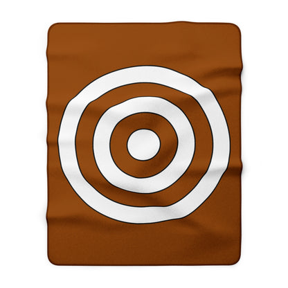 Brown, White Retro Target Blanket Throw
