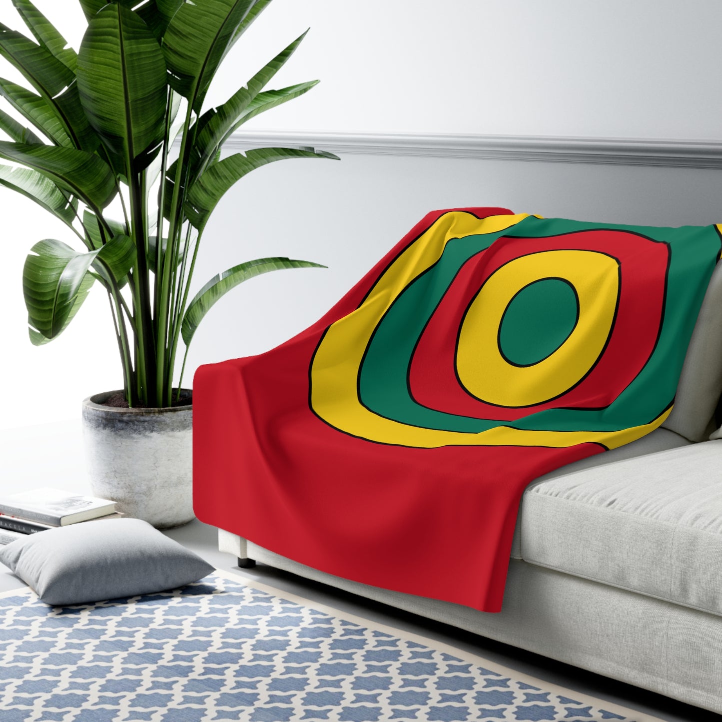 Grenada Retro Target Blanket Throw