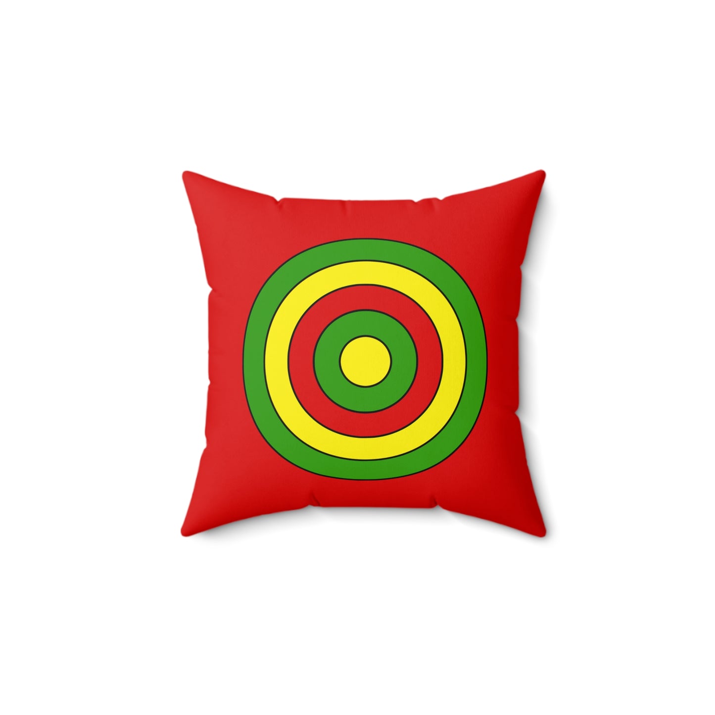 Burkina Faso Retro Target Cushion Pillow