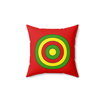 Burkina Faso Retro Target Cushion Pillow