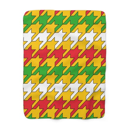 Myanmar Retro Houndstooth Blanket Throw