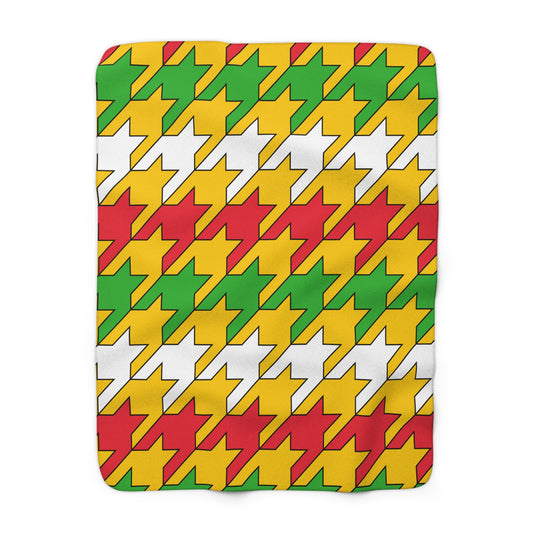 Myanmar Retro Houndstooth Blanket Throw