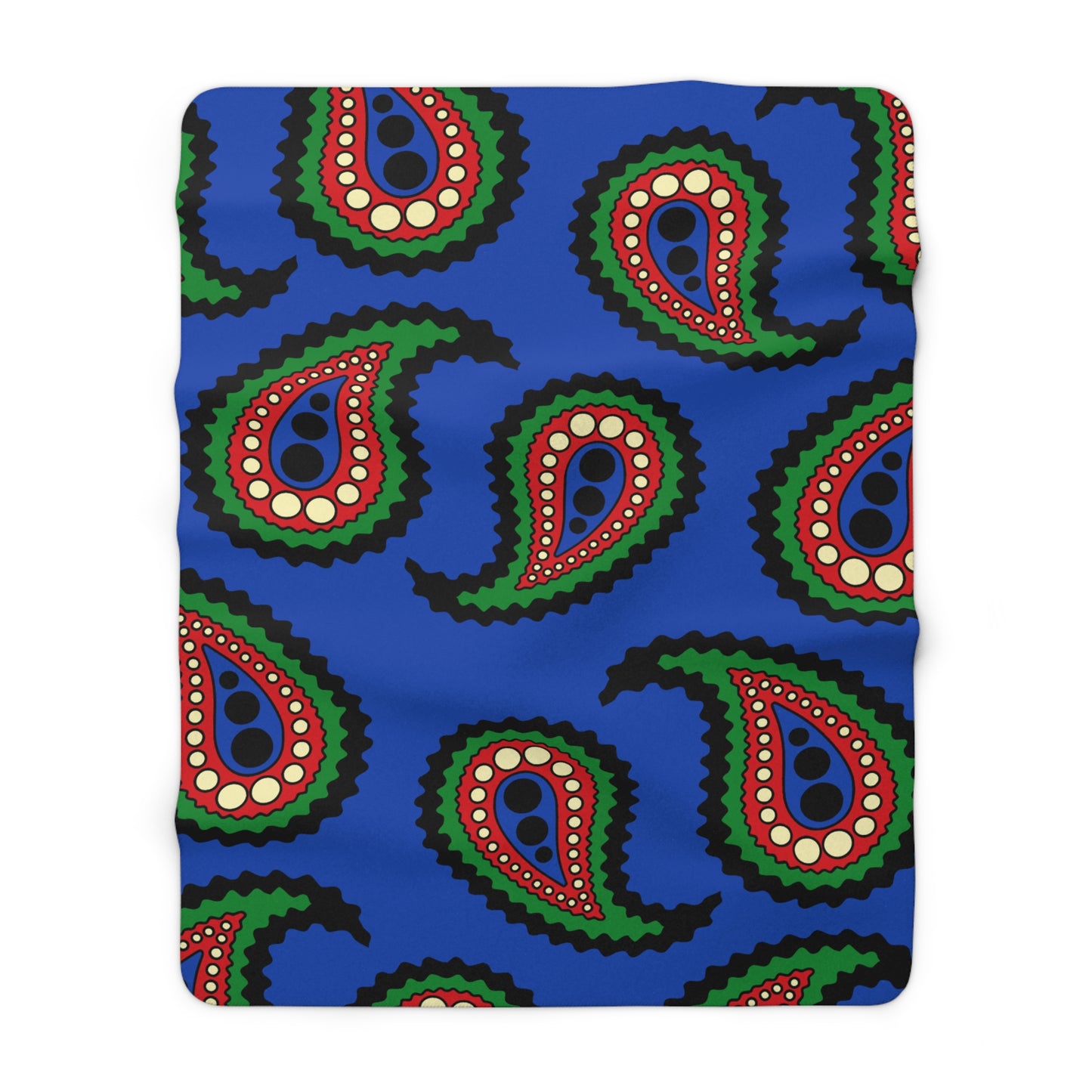 South Sudan Retro Paisley Blanket Throw