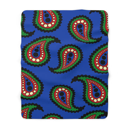 South Sudan Retro Paisley Blanket Throw