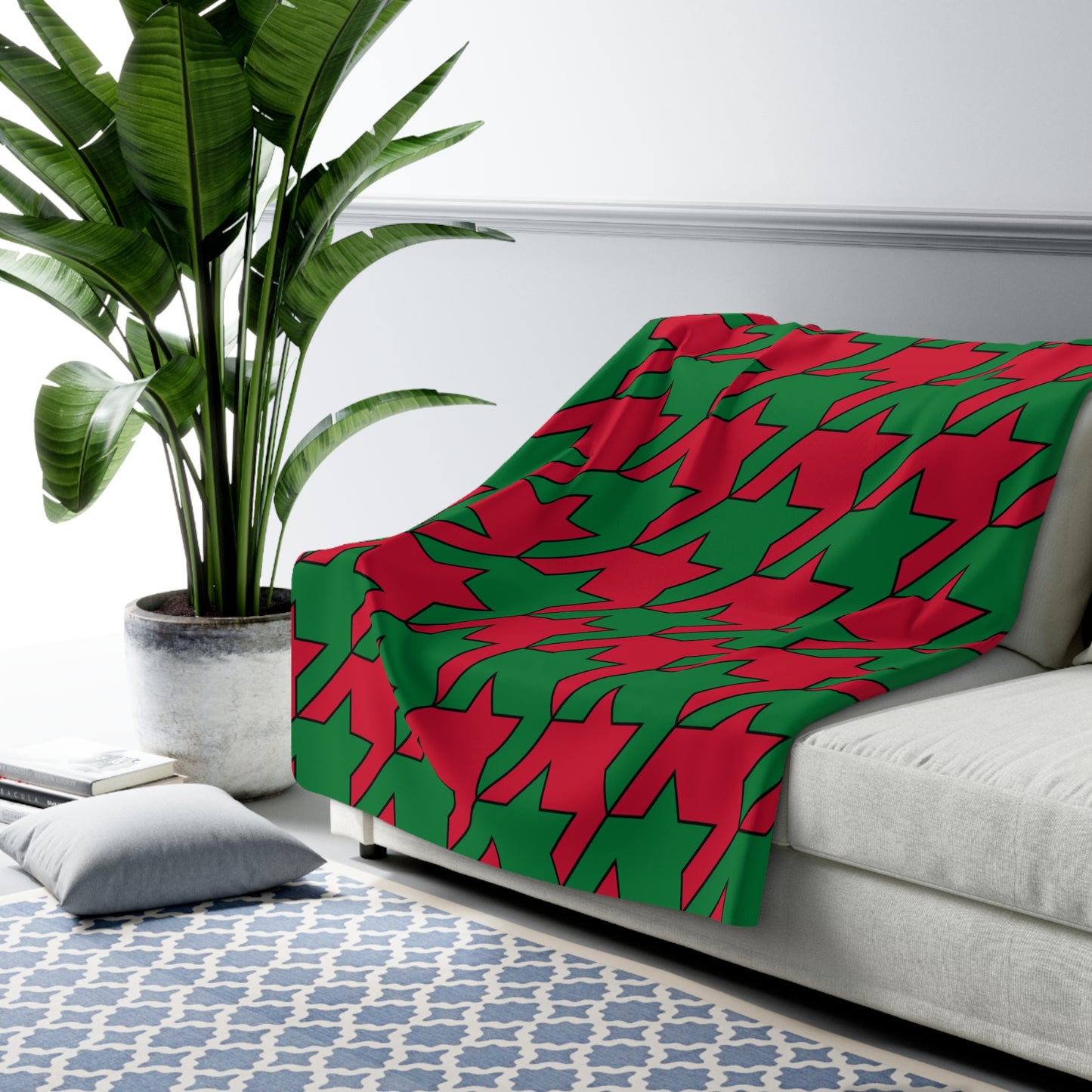 Maldives Retro Houndstooth Blanket Throw