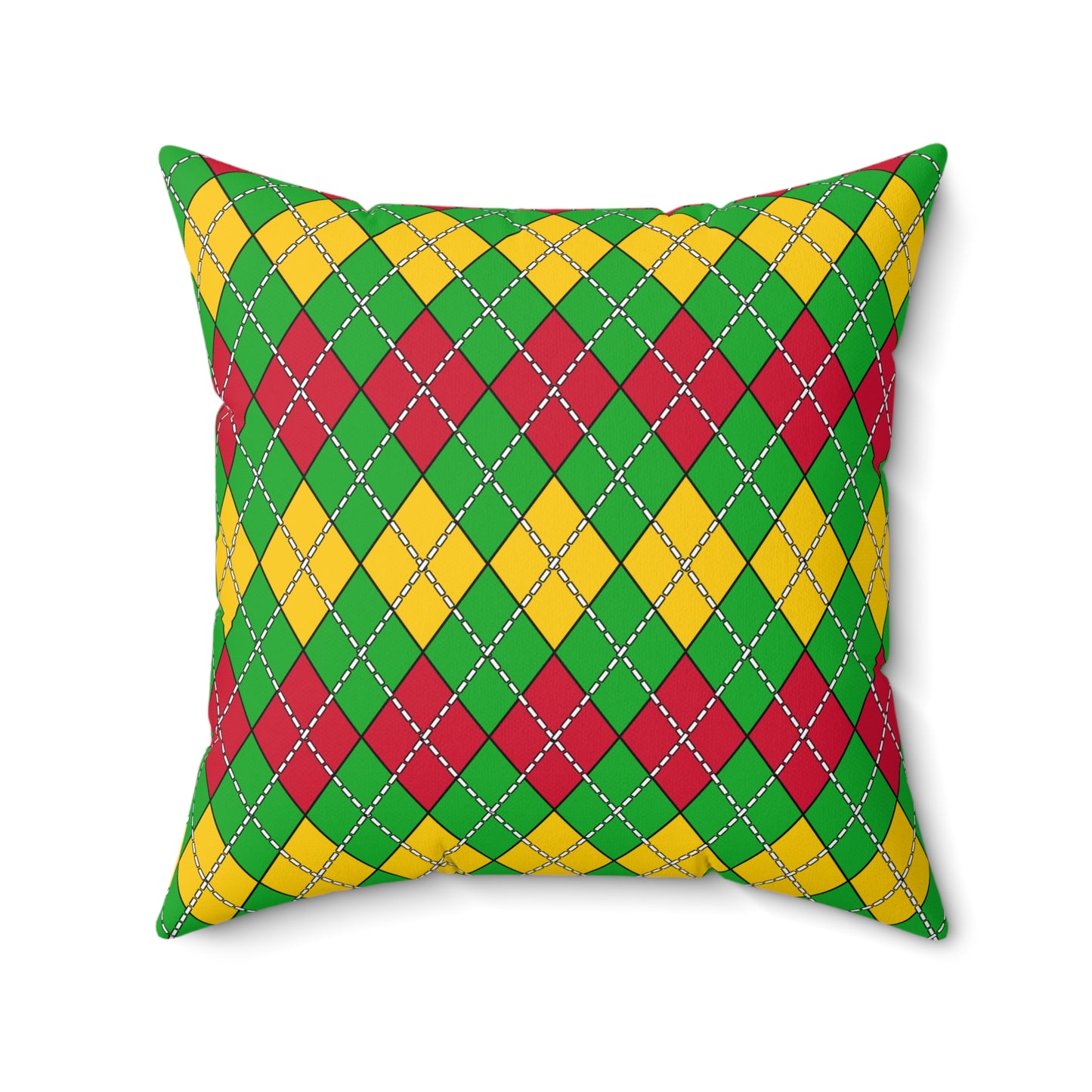 Sao Tome And Principe Retro Argyle Cushion Pillow