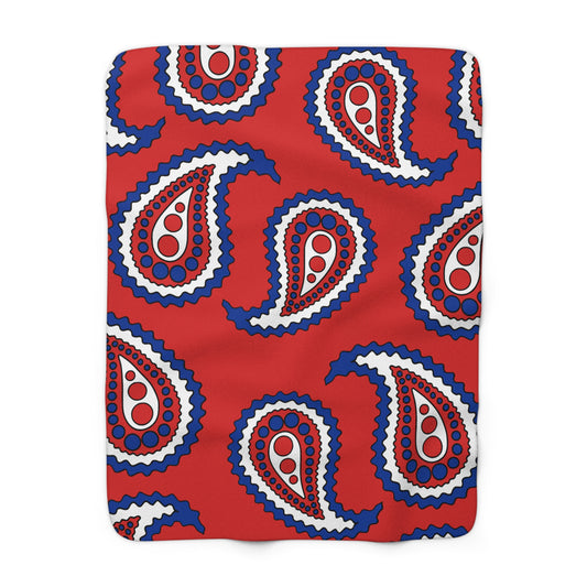Bouvet Island Retro Paisley Blanket Throw