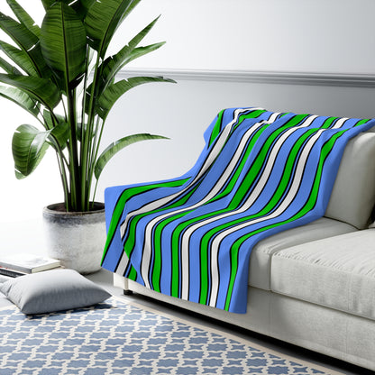 Djibouti Retro Stripes Blanket Throw