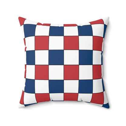Serbia Retro Check Cushion Pillow