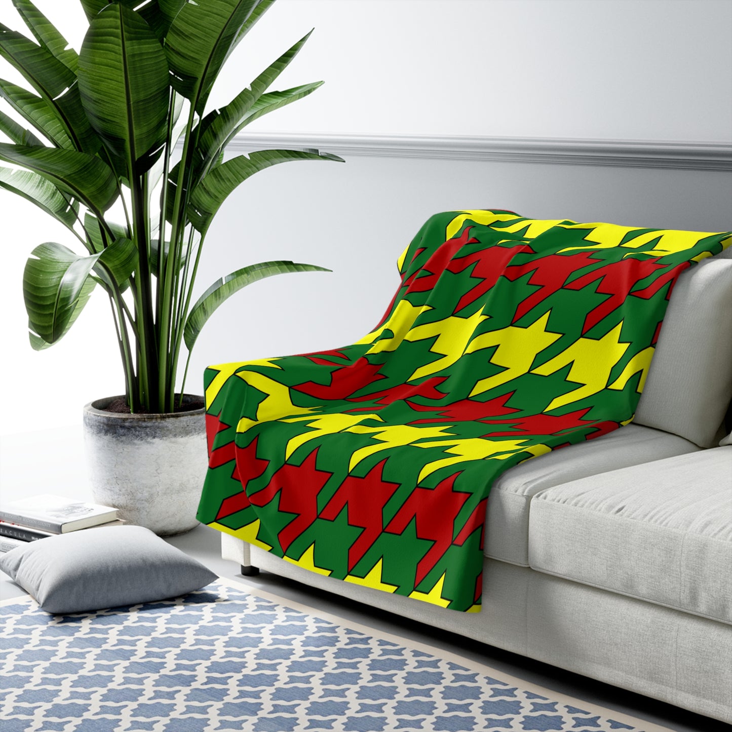 Senegal Retro Houndstooth Blanket Throw