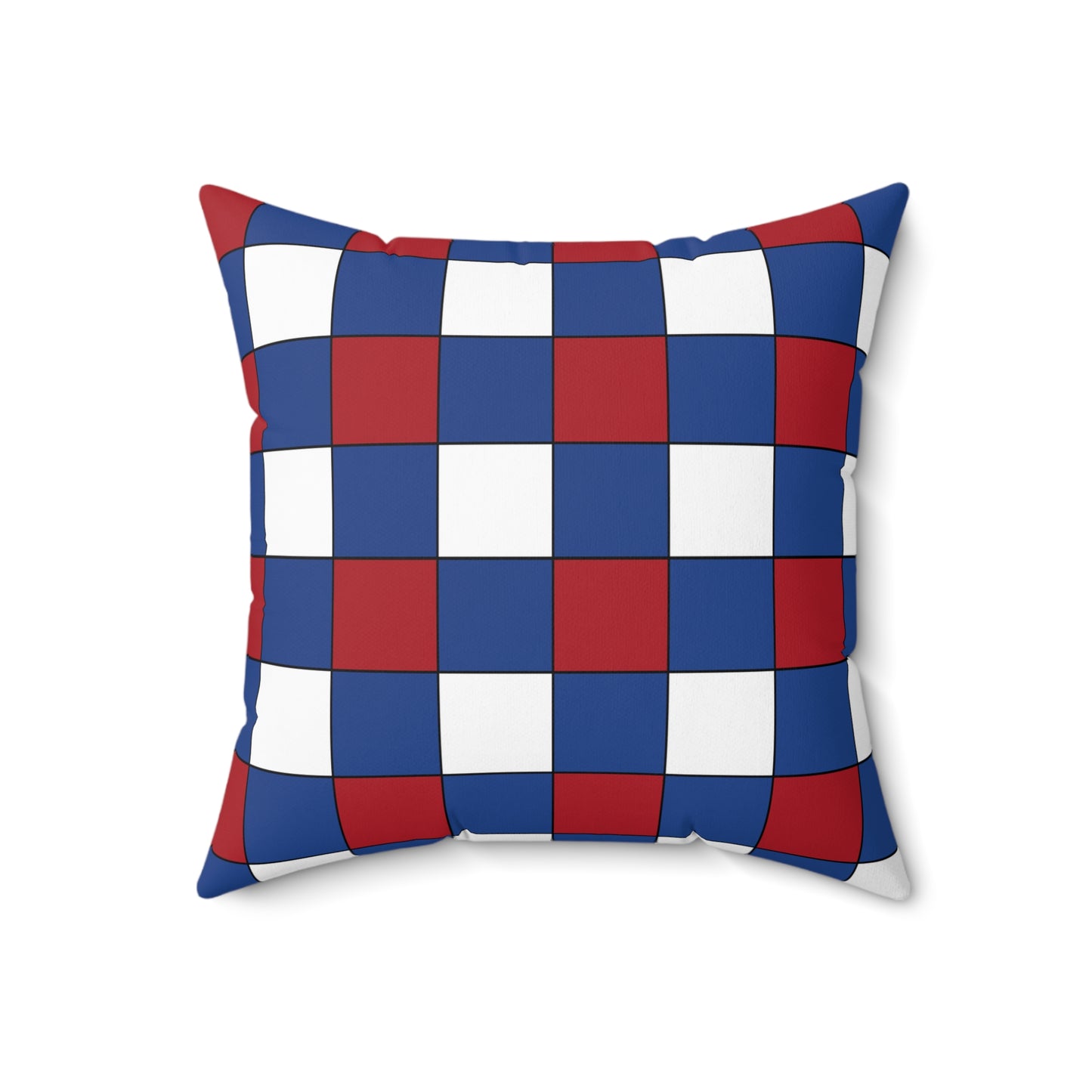 Caribbean Netherlands Retro Check Cushion Pillow