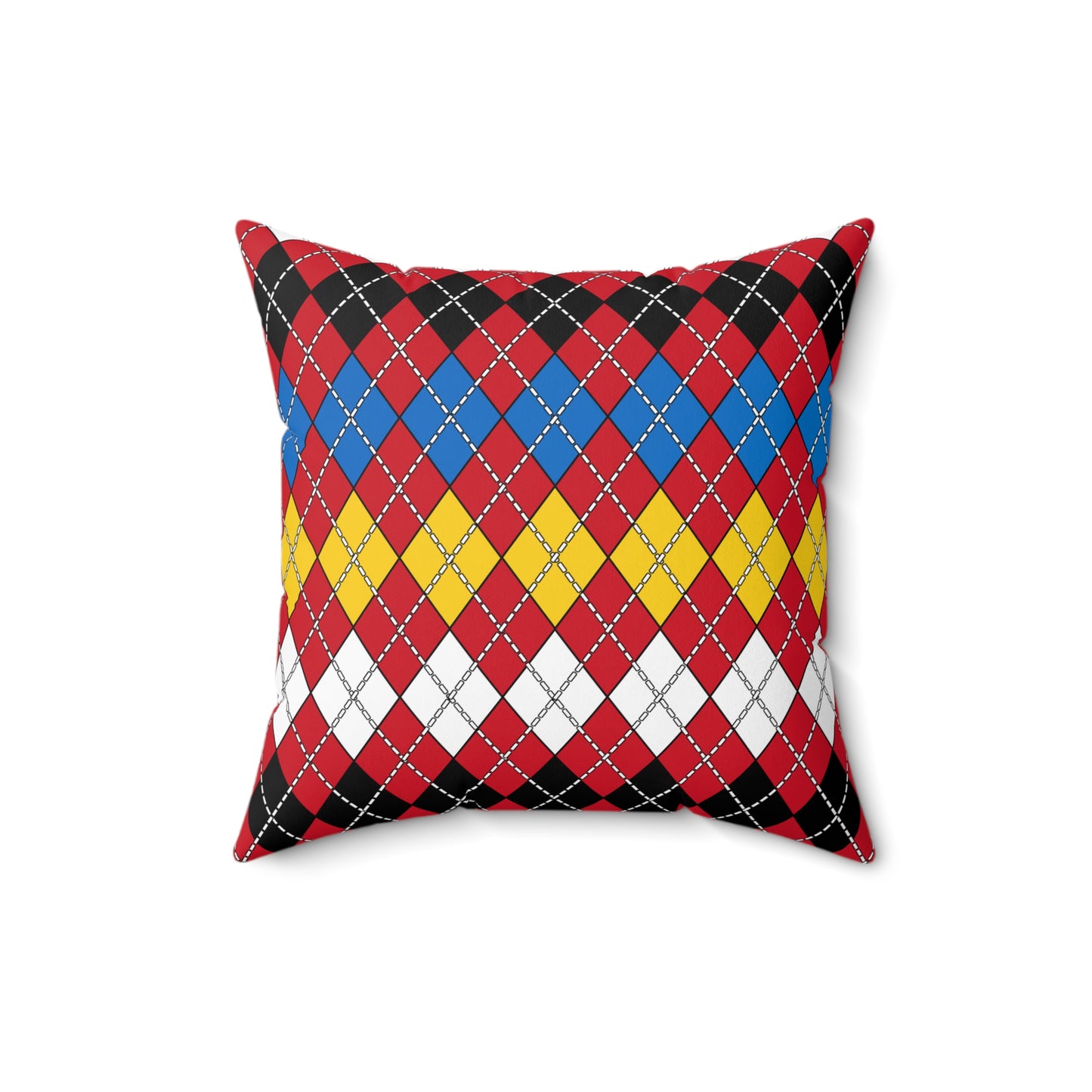 Antigua And Barbuda Retro Argyle Cushion Pillow