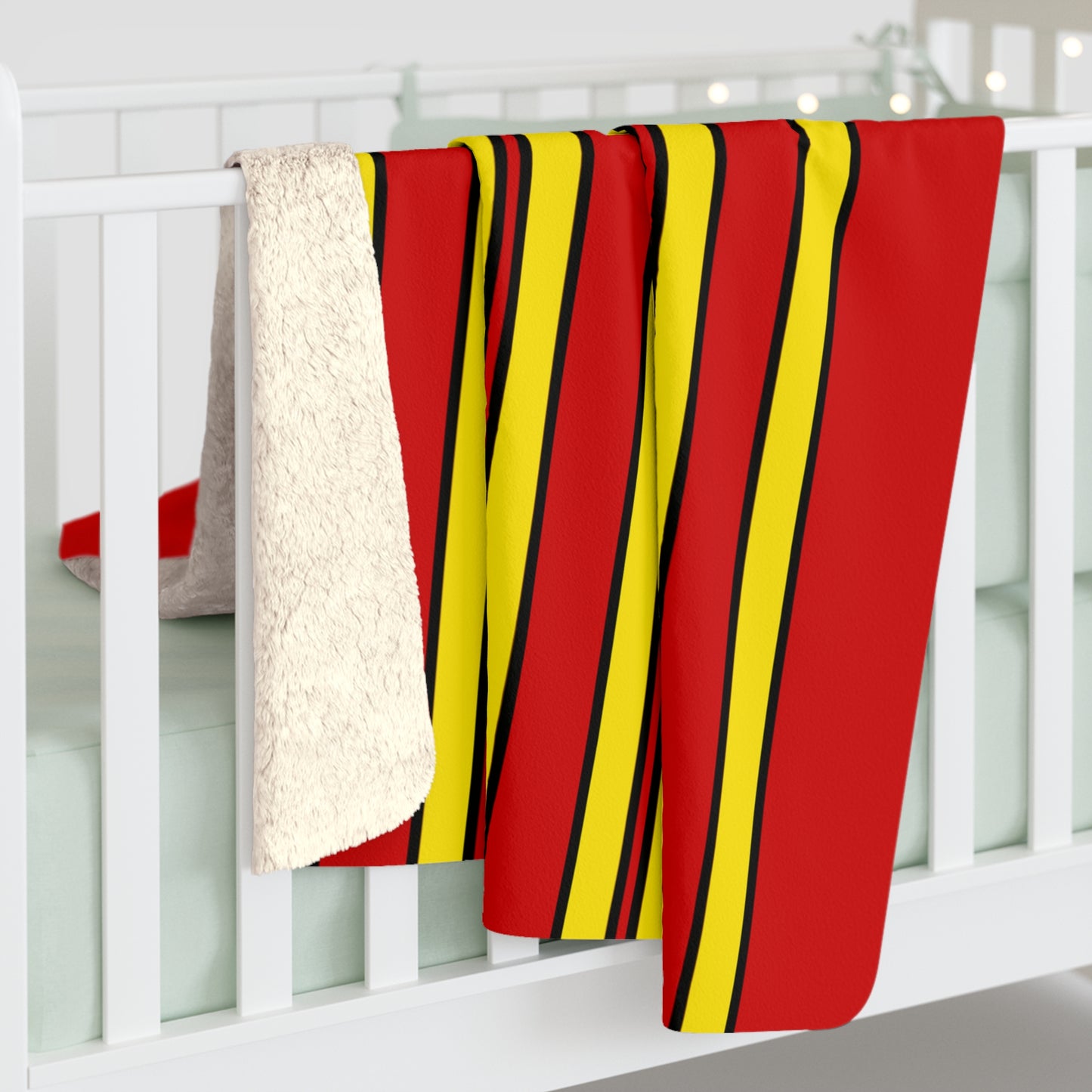 North Macedonia Retro Stripes Blanket Throw