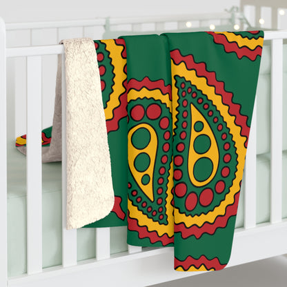Lithuania Retro Paisley Blanket Throw