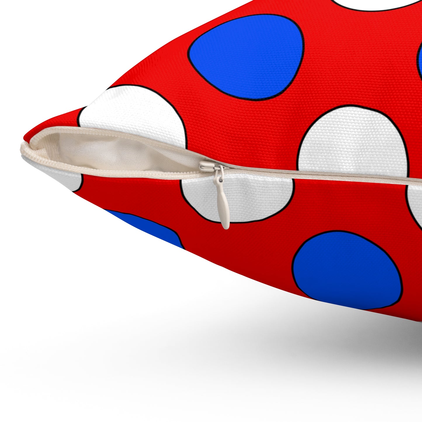 Puerto Rico Retro Polka Dots Cushion Pillow
