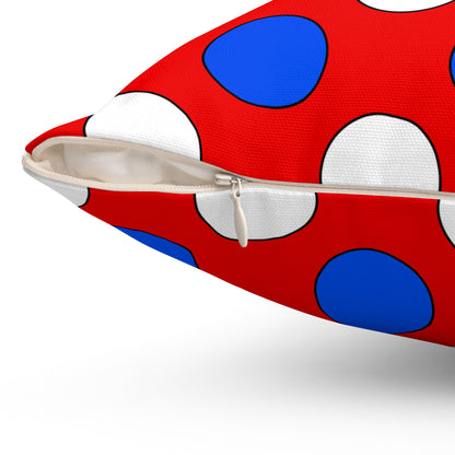 Puerto Rico Retro Polka Dots Cushion Pillow