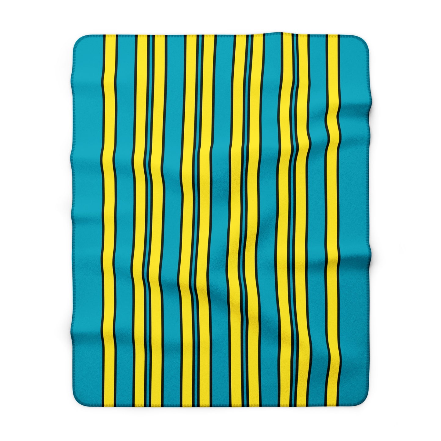 Kazakhstan Retro Stripes Blanket Throw
