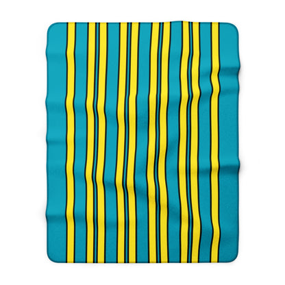 Kazakhstan Retro Stripes Blanket Throw