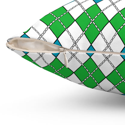 Uzbekistan Retro Argyle Cushion Pillow