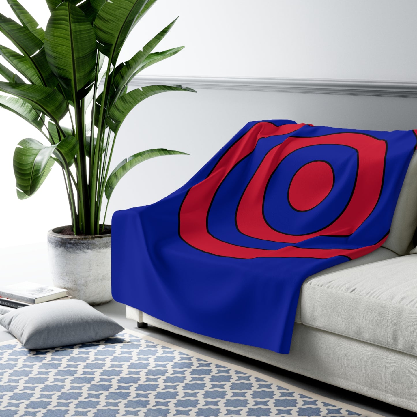 Haiti Retro Target Blanket Throw
