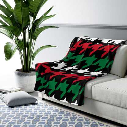 Syria Retro Houndstooth Blanket Throw