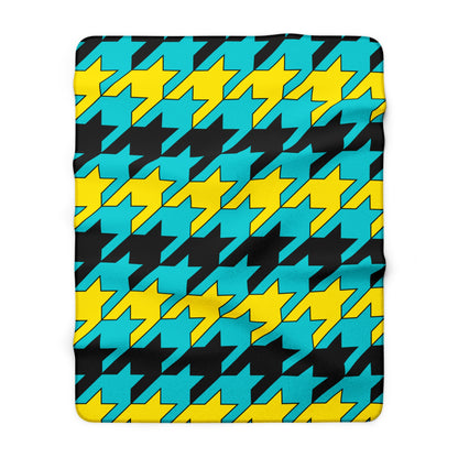 Bahamas Retro Houndstooth Blanket Throw