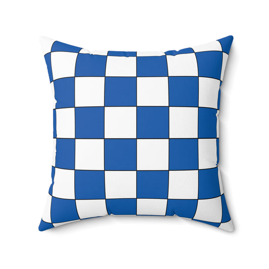 Greece Retro Check Cushion Pillow