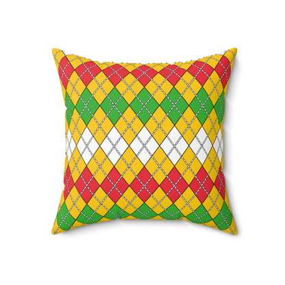 Myanmar Retro Argyle Cushion Pillow