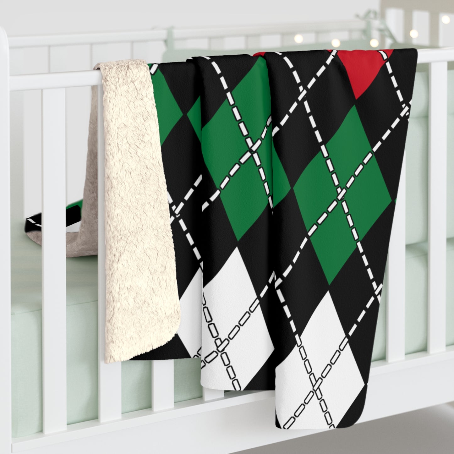 Syria Retro Argyle Blanket Throw