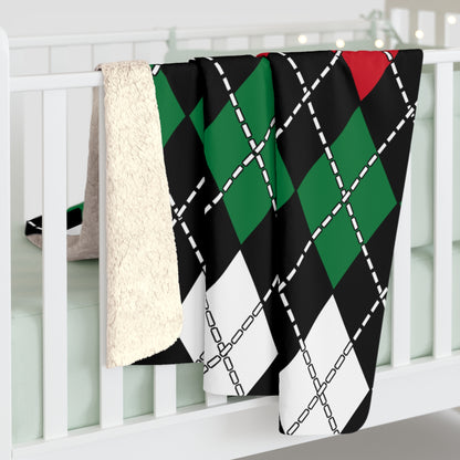 Syria Retro Argyle Blanket Throw
