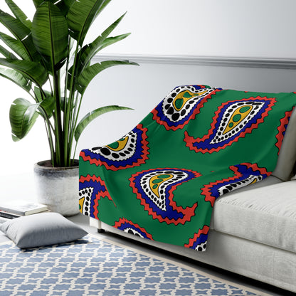 South Africa Retro Paisley Blanket Throw