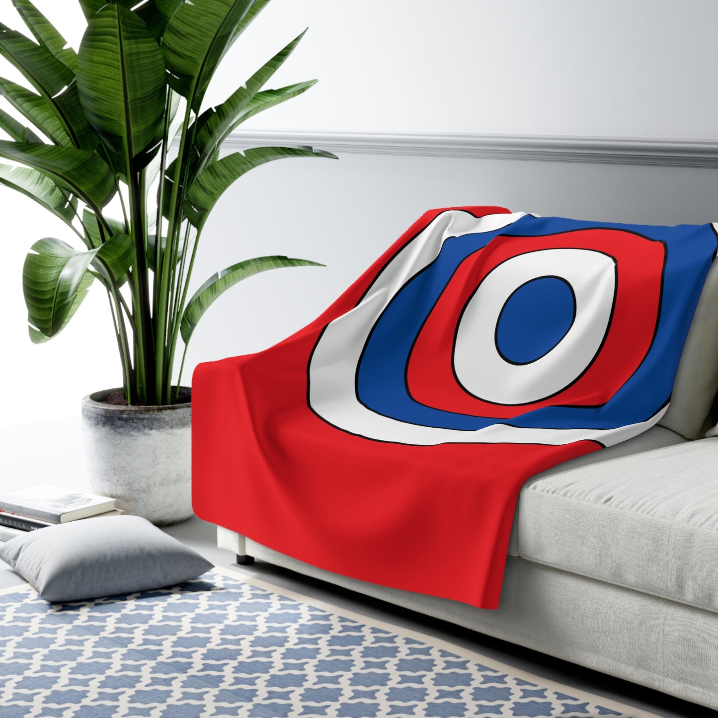Slovakia Retro Target Blanket Throw