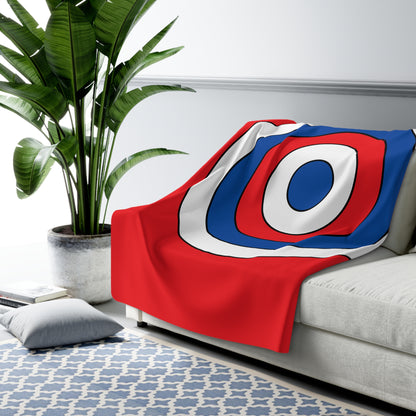 Slovakia Retro Target Blanket Throw
