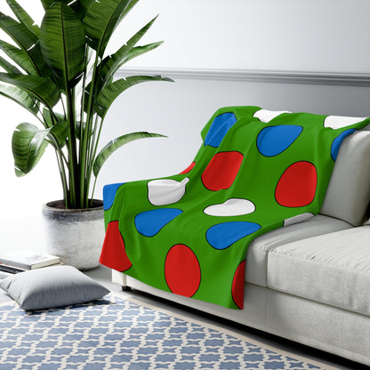 Equatorial Guinea Retro Polka Dots Blanket Throw
