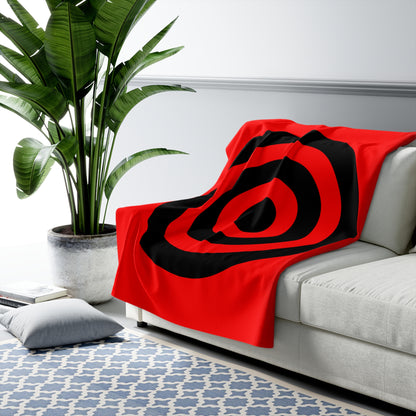 Red, Black Retro Target Blanket Throw